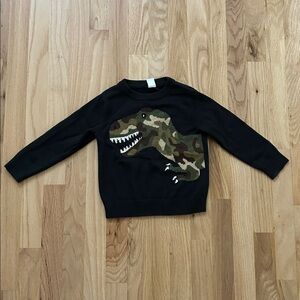 Gap Kids Black Sweater with Dinosaur Design